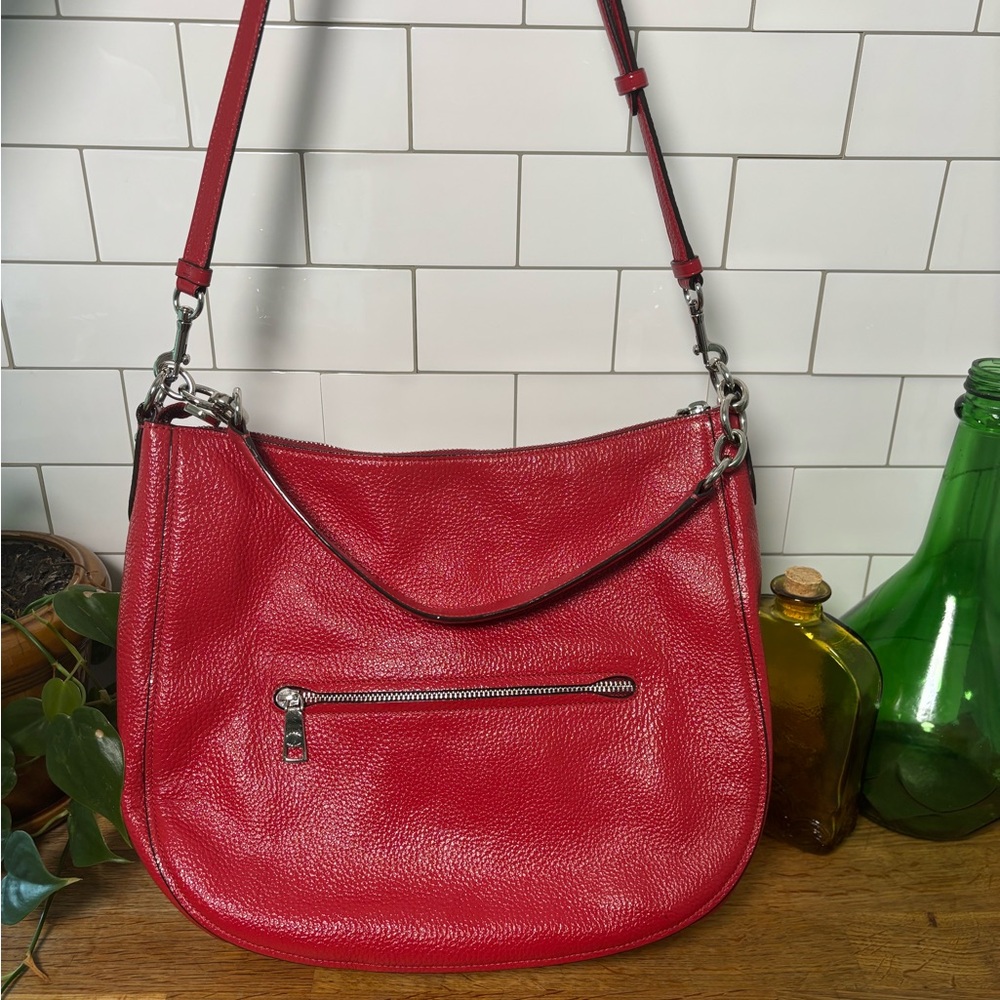 Coach Cherry Red Leather Shoulder Bag - Picture 2 of 4